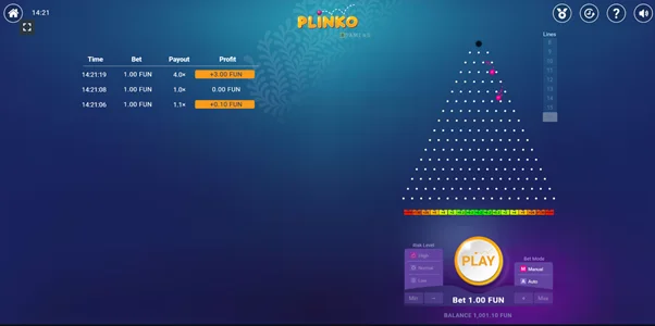 Play 1win Plinko